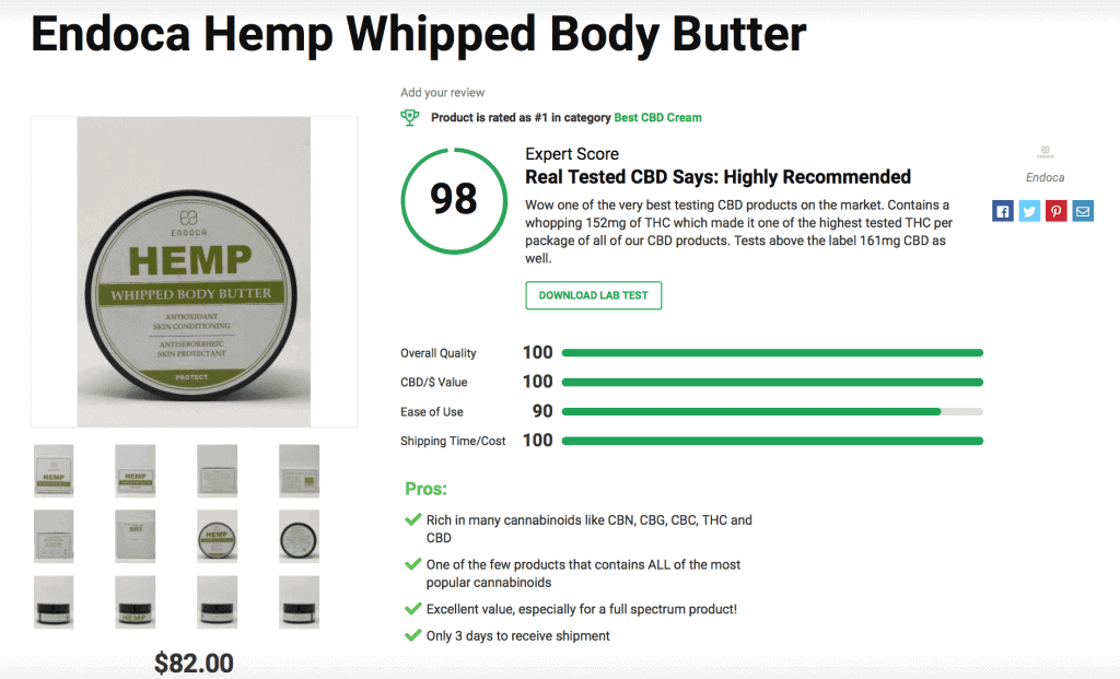 Endoca Hemp Whipped Body Butter