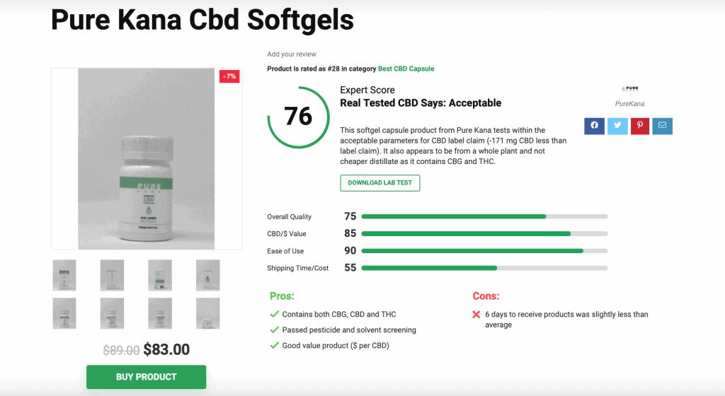Pure Kana Cbd Softgels