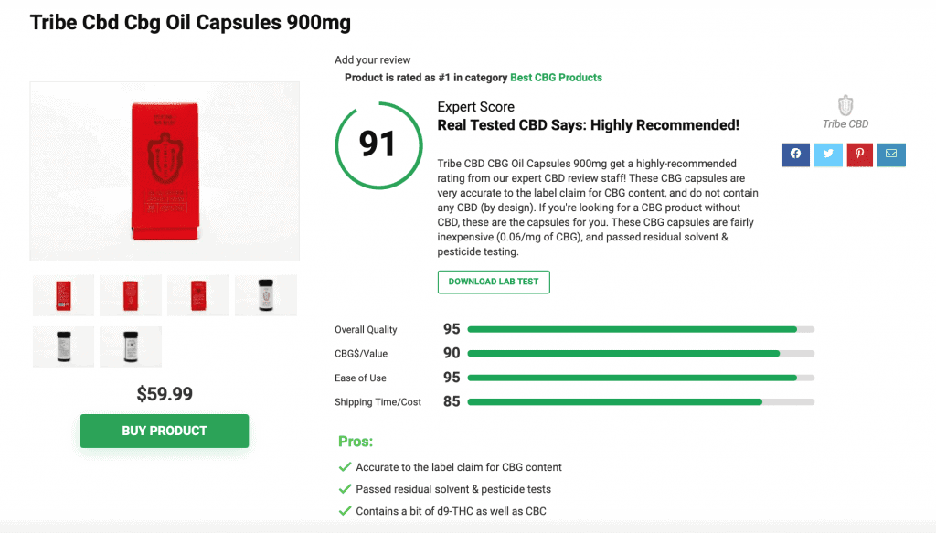 Tribe Cbd Cbg Oil Capsules 900mg