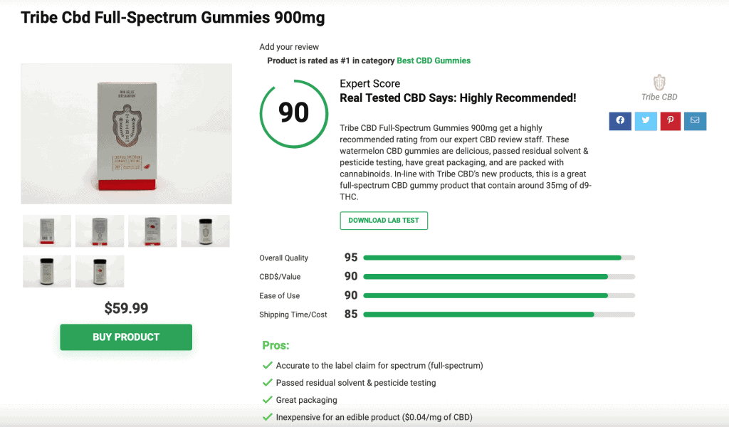 Tribe Cbd Full-Spectrum Gummies 900mg