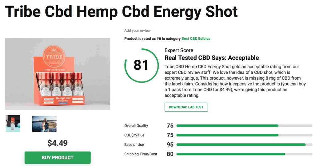 Tribe Cbd Hemp Cbd Energy Shot