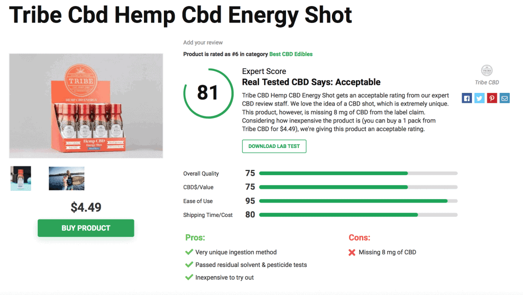 Tribe Cbd Hemp Cbd Energy Shot